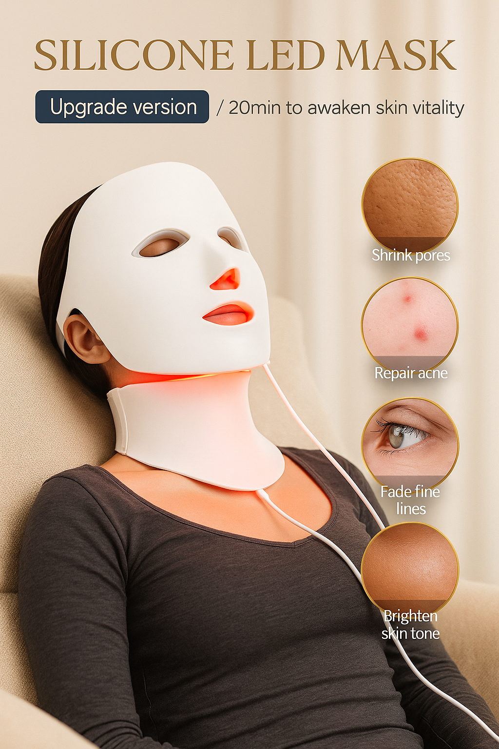 7-Colour LED Light Therapy Mask - Clean, Radiant Skin at Home